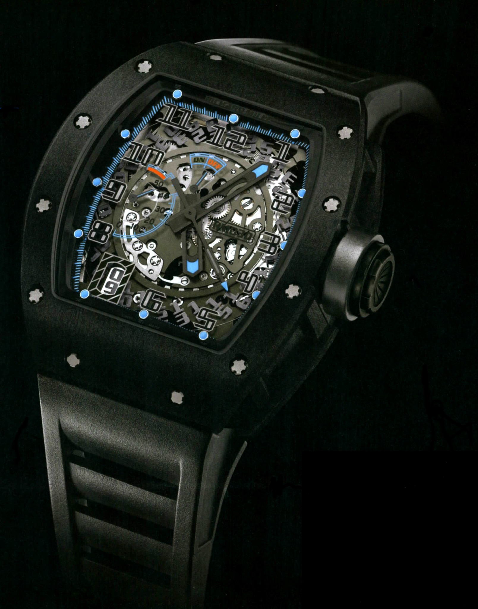 Replica Richard Mille RM 030 Watch RM 030 Kronometry 1999 Black DLC Titanium